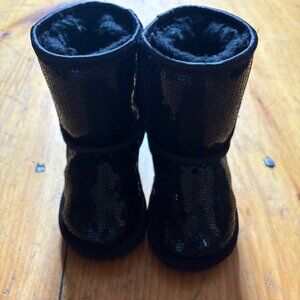 Toddler Classic II  Sequin - Black Ugg